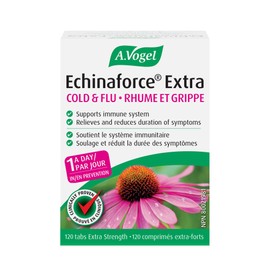 A.Vogel Echinaforce Extra Strength Echinacea Tablets | 1200 mg of Fresh Organic Echinacea Tincture per Tab | Relieves Cold & Flu Symptoms by Strengthening the Immune System | Gluten & Sugar Free | 120 Tablets