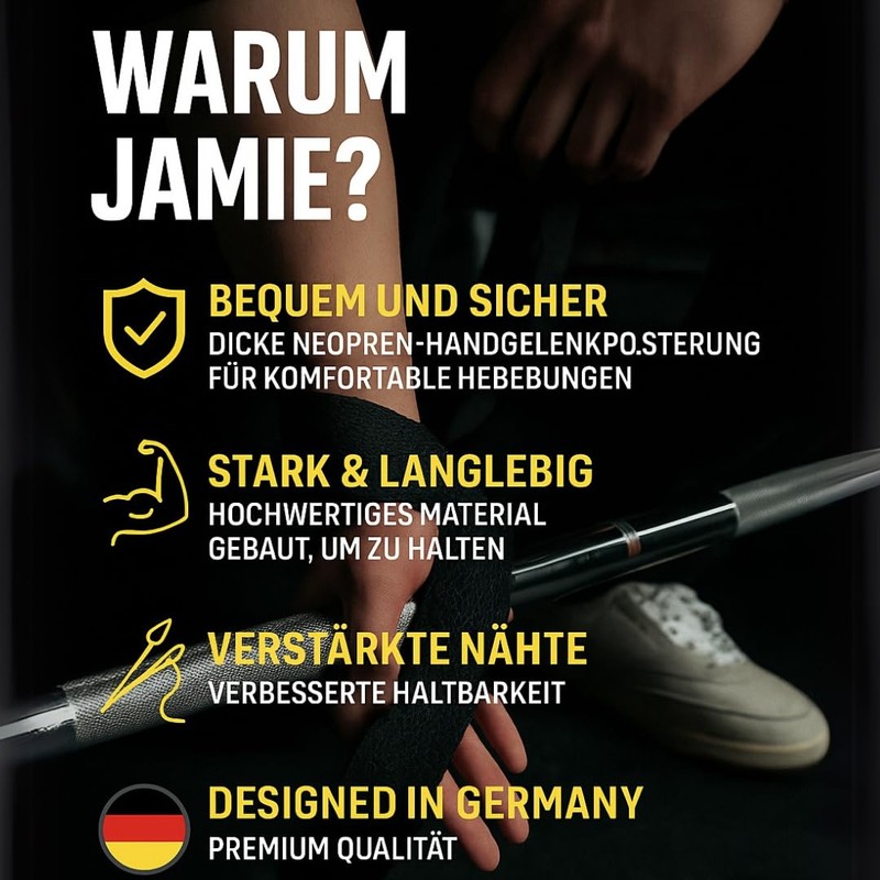 JAMIE VIDAL® Lifting Straps - Lifting Straps Classic Grip -