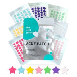 BPTRKOM 280 Hydrokolloid-Akne-Patches - Unsichtbare Pickel-Pflaster für Tag & Nacht - Atmungsaktiv & wasserfest - Dermatologisch geprüft gegen Pickel & Mitesser(Bunter Sternstil)