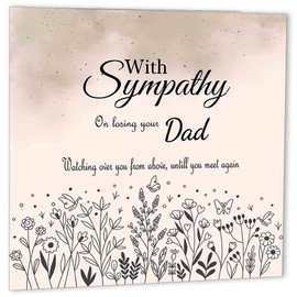 Sympathy Card - Dad Condolences - Sorry for your Loss Card Bereavement Father
