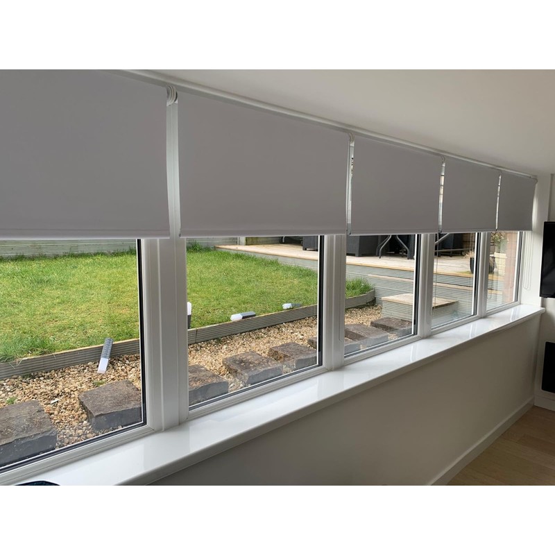 Furnished Blackout Roller Blind 100% Blackout Grey 60cm x 210cm
