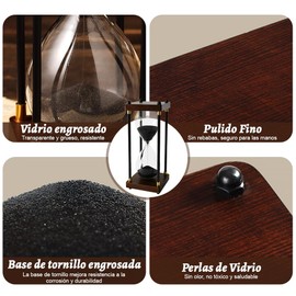 YUJWW Temporizador de Reloj de Arena de 30 Minutos, Temporizador Visual para Cocinar, Hornear, Juego, Ejercicio, Reloj de Arena para Decoración de la Oficina en el Hogar