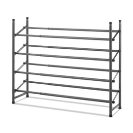 Whitmor 4-Tier Shoe Rack Gunmetal Gray