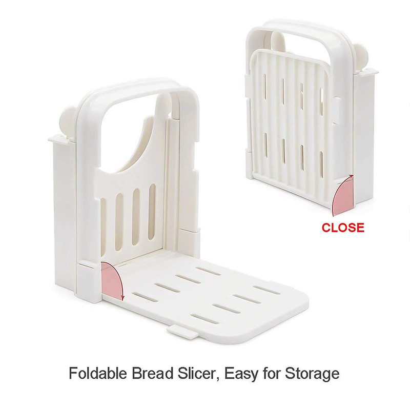 Bread Slicer, Foldable Bread Slicing Guide Cutter, Multifunctional Adjustable Thicknesses