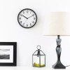 Mainstays 8.78" Black Wall Clock - Analog, Modern, Silent Sweep