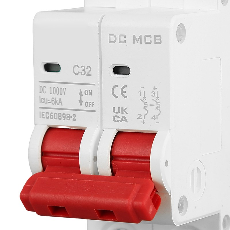 DC Miniature Circuit Breaker 2P 32A DIN Rail Mount DC1000V