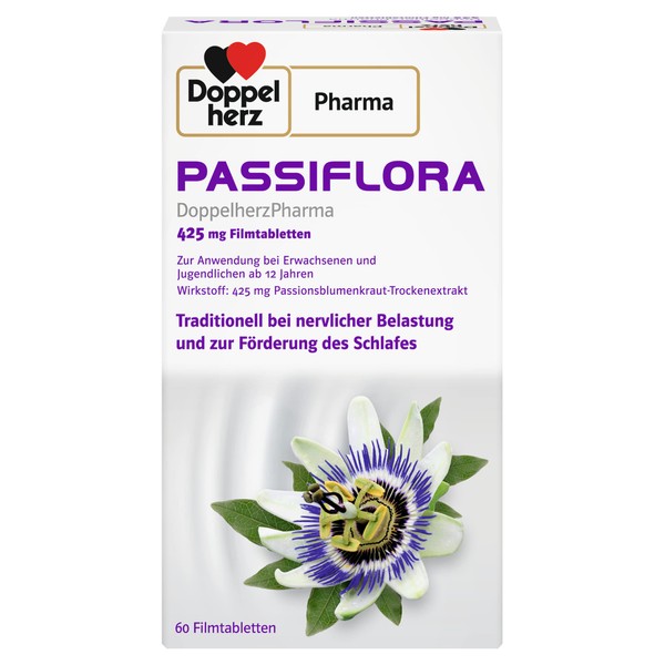 PASSIFLORA Doppelherz Pharma 425 mg - Herbal Medicine to Improve the Health of Nervous Stress and Promote Sleep - 60 Tablets