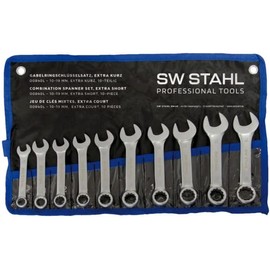 SW-Stahl 00840L Combination Spanner Set, Extra Short, 10 Piece Set