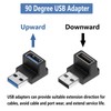 YUNKOZAND 90 Degree USB 3.1 Adapter, Right Angle USB A