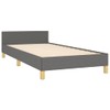 Casafoyer Bed Frame with Headboard Dark Gray 39.4"x79.9" Twin XL