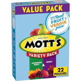 Mott's Fruit Flavored Snacks,Gluten Free Snack, Variety Value Pack, 22 Ct, 17.6 oz
