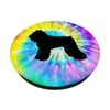 Bouvier de Flanders Dog Silhouette with Puppy Tie Dye Prints