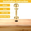Brass Screws, Decorative Screws with Caps, 16 Pcs Self Tapping