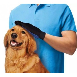 Unbranded Pet Brush Grooming Gloves Dog/Cat Fur Hair Removal Massage- Green