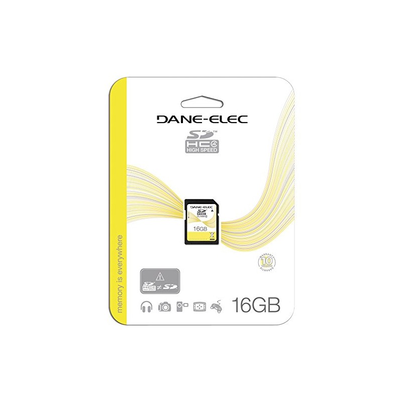 Dane-Elec DA-SD-16GB-R 16 GB Class 4 SDHC Flash Memory Card