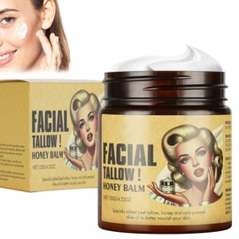 Beef Tallow Skin Care, 120g Tallow and Honey Balm, Whipped Tallow Beef Honey Balm, Beef Tallow Moisturiser, Face and Body Tallow Cream, Facial Cream for Nourishing Dry Skin