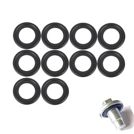 YYTQP 10PCS Oil Drain Plug Gasket, M14 Rubber Car Sealing Gasket Replace OEM#F5TZ-6734-BA, Engine Oil Pan Crush Washers Compatible with Ford Lincoln Mercury (M14)