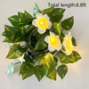 Frangipani String Lights, 10 LEDs 6Ft Artificial Ivy Leaf Plants