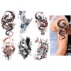JAP6 Temporary Phoenix Tattoo Fox Tattoo Tiger Tattoo Dragon Tattoo