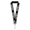 Buckle-Down Lanyard NASA Text Black White