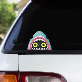 Pure Print Cut Zenless Zone Zero Peeker - Sharkboo Anime Design - Waterproof & UV Resistant - Pack of 2 12 x 9.4 cm - For Car, Console & Laptop