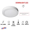 JANDEI 12W LED Surface Downlight Round Matte White Aluminum Ring
