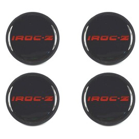 BB Auto New 16 inch Aluminum Wheel Center Caps RED Emblem Set of 4 Replacements for 1985-1987 IROC Z Camaro Z28, (324R)