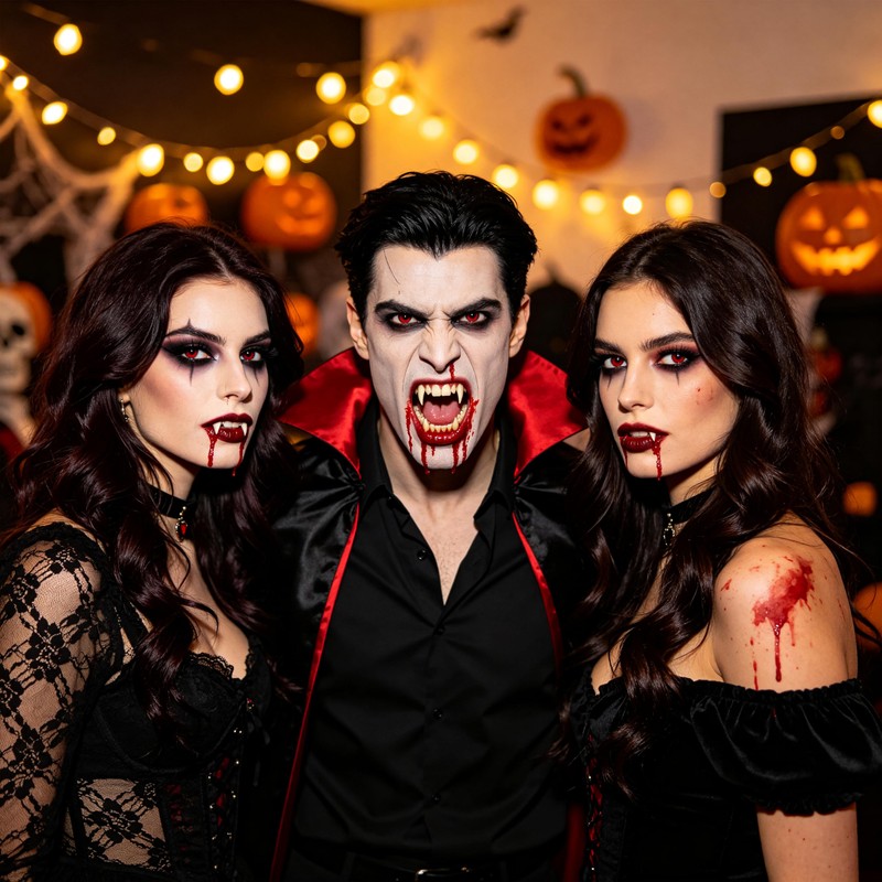 4 Pairs Vampire Teeth for Cosplay 4 Size Fake Fangs