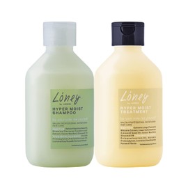 Loney by LONESS Concentrated Serum Shampoo, 6.8 fl oz (200 ml) & Treatment, 7.8 fl oz (200 ml), Hyper Moist White Peony Scent