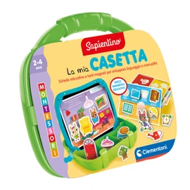 Clementoni Sapientino Magnetic Case House - Educational Game Montessori 2 Years for Learning New Words, Magnetic Board and Cards, Development of the Language Method Montessoriano, 16461, Multi-Colour