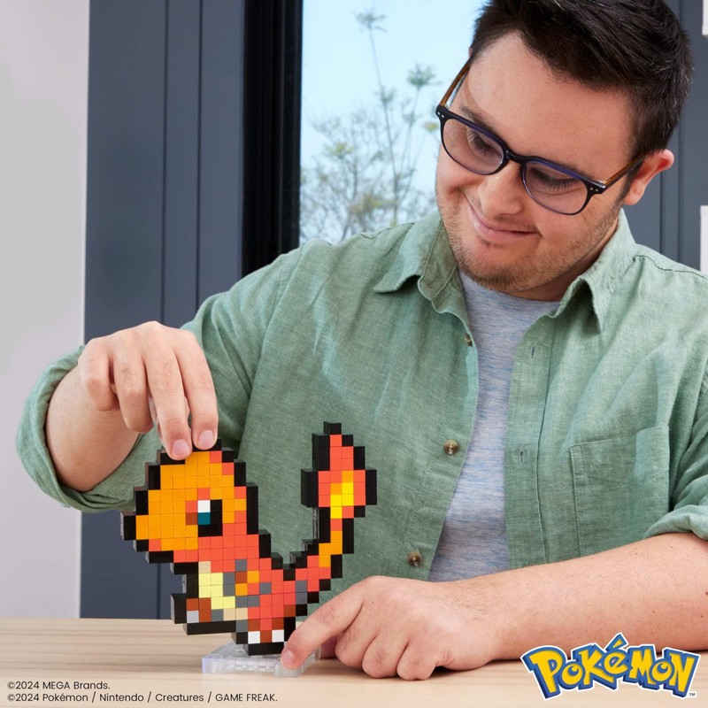 MEGA Pokémon Juguete de Construcción Charmander Píxel para niños de