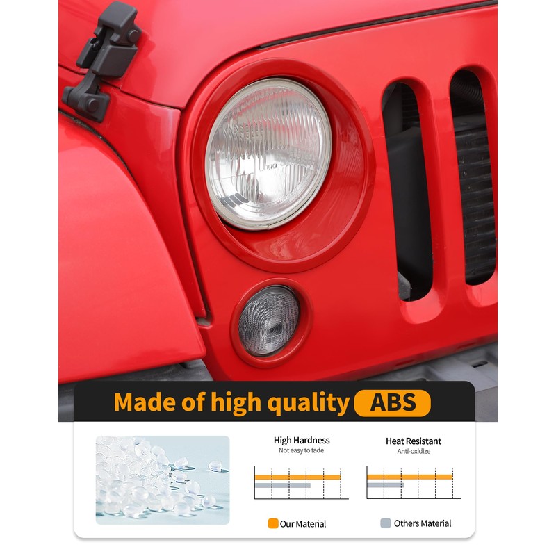 Hoolcar Headlight Bezels Headlight Cover Trim & Front Turn Signal