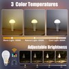 Brightown E26 Rechargeable Light Bulb with Remote and Timer, Battery