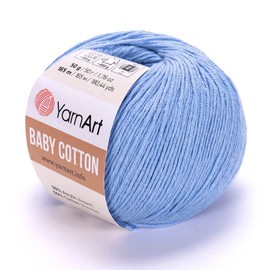 YarnArt Baby Cotton Yarn - Soft, 50% Cotton 50% Acrylic, 1.76 Oz, 180.44 Yds (1, 448)