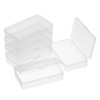 PATIKIL 5.7x3.3x1.4 Inch Mini Plastic Storage Containers Box, 12Pcs Clear