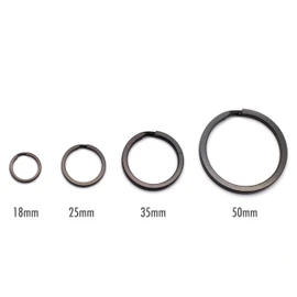TUNUKE Ti Titanium Ring, Keychain, Key Ring, Key Hook, Carabiner, Metal Fitting, Lightweight, Rust-resistant, High Strength, F Black