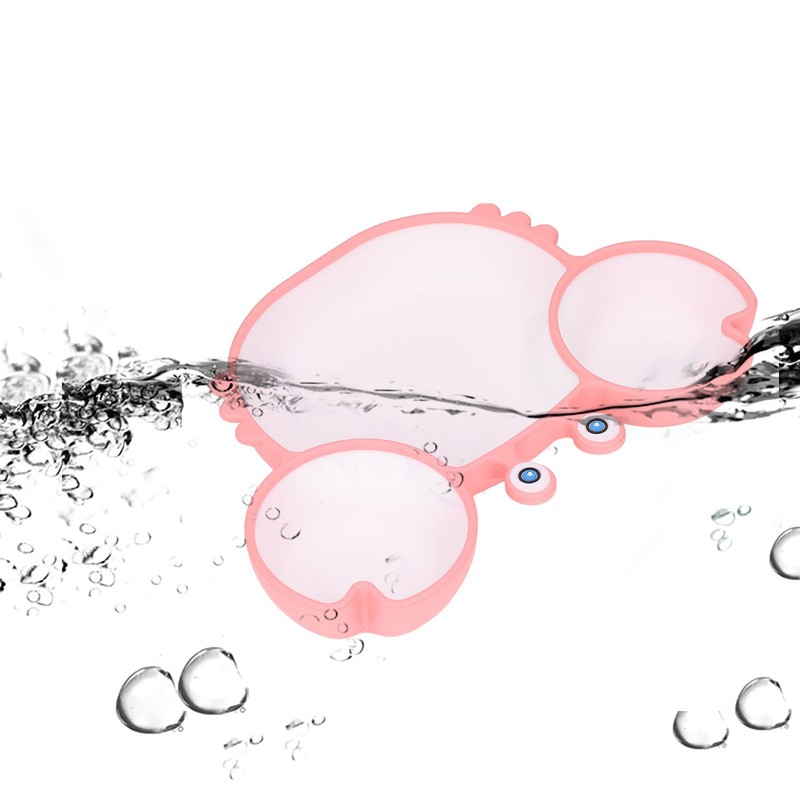 Crab Suction Plate with Suction Cup Base Silicone Divided Plate