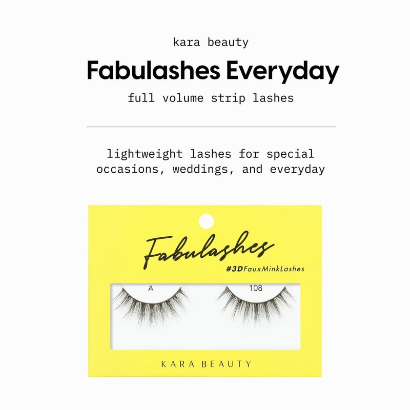 KARA BEAUTY 3D Faux Mink Strip Lashes – Reusable Style