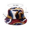 Umeepar Winter Faux Fur Fuzzy Bucket Hat Fluffy Warm Hat
