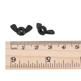sourcing map Pack of 25 M3 Wing Nuts Nylon Butterfly Nut Hand Twist Tightening Fixings Black
