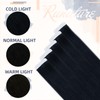 RUNATURE Tape in Hair Extensions Human Hair Black Tape in