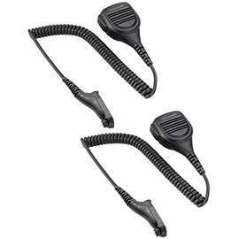 2 Pack Speaker Mics with Reinforced Cable for Motorola Radios APX4000 APX6000 APX7000 APX8000 XPR6350 XPR6550 XPR7350 XPR7550 XPR7550e (APX 4000 6000 7000 8000 XPR 6350 6550 7550), Shoulder Microphone