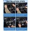 OHHMNKK D-Shaped Steering Wheel Cover for Mercedes-Benz AMG A35 A45
