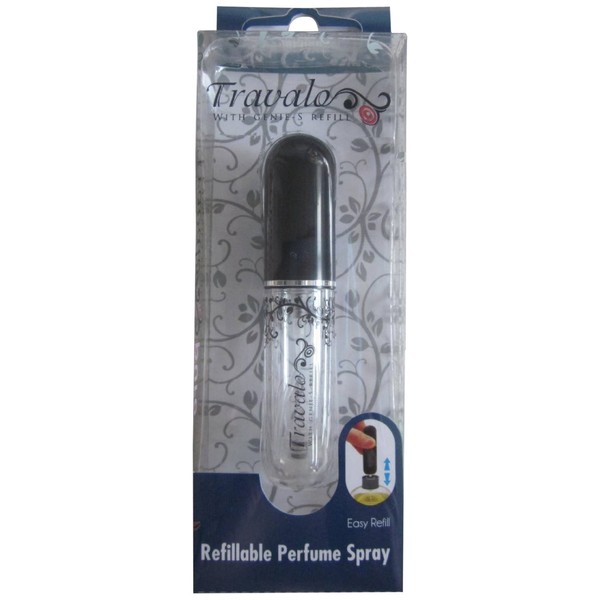Travalo Limited Travel Sized Refillable Perfume Spray Dispenser, Black, 0.17 Ounce