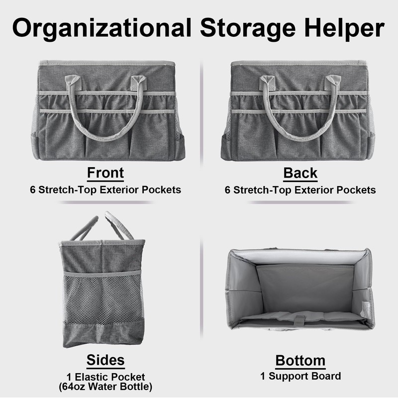 Cupohus Water-Resistant Art Organizer Tote Bag - Craft Storage Bag