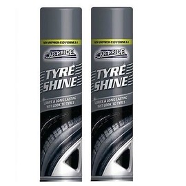 Fastcar 2 x CAR-PRIDE TYRE SHINE 300ml - LEAVES A LONG-LASTING WET LOOK TO TYRES