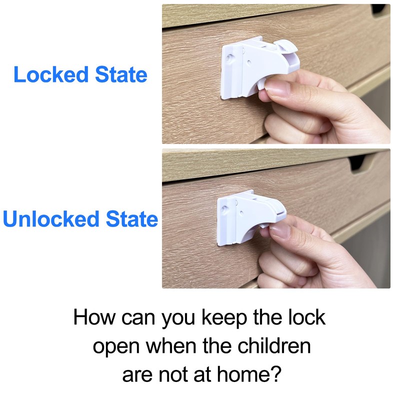 Lectorias 10 Piece Sets Drawer Locks Baby, Cupboard Locks, Child