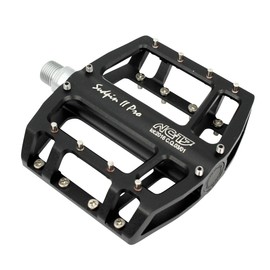 NC-17 Sudpin II Pro Aluminium Platform Pedals Cycling Pedals MTB/Mountain Bike/BMX Pedal Two Ball Bearings + Cr-Mo Axle/Includes Replacement Zpins, Pedalen Sudpin II Pro, black