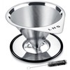 LHS Pour Over Coffee Dripper Stainless Steel Coffee Filter Metal