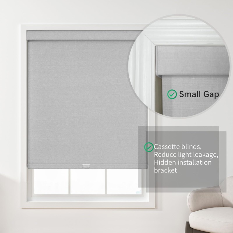 NUTRO CHILL Blackout Window Blinds Cordless, Spring System Window Shades